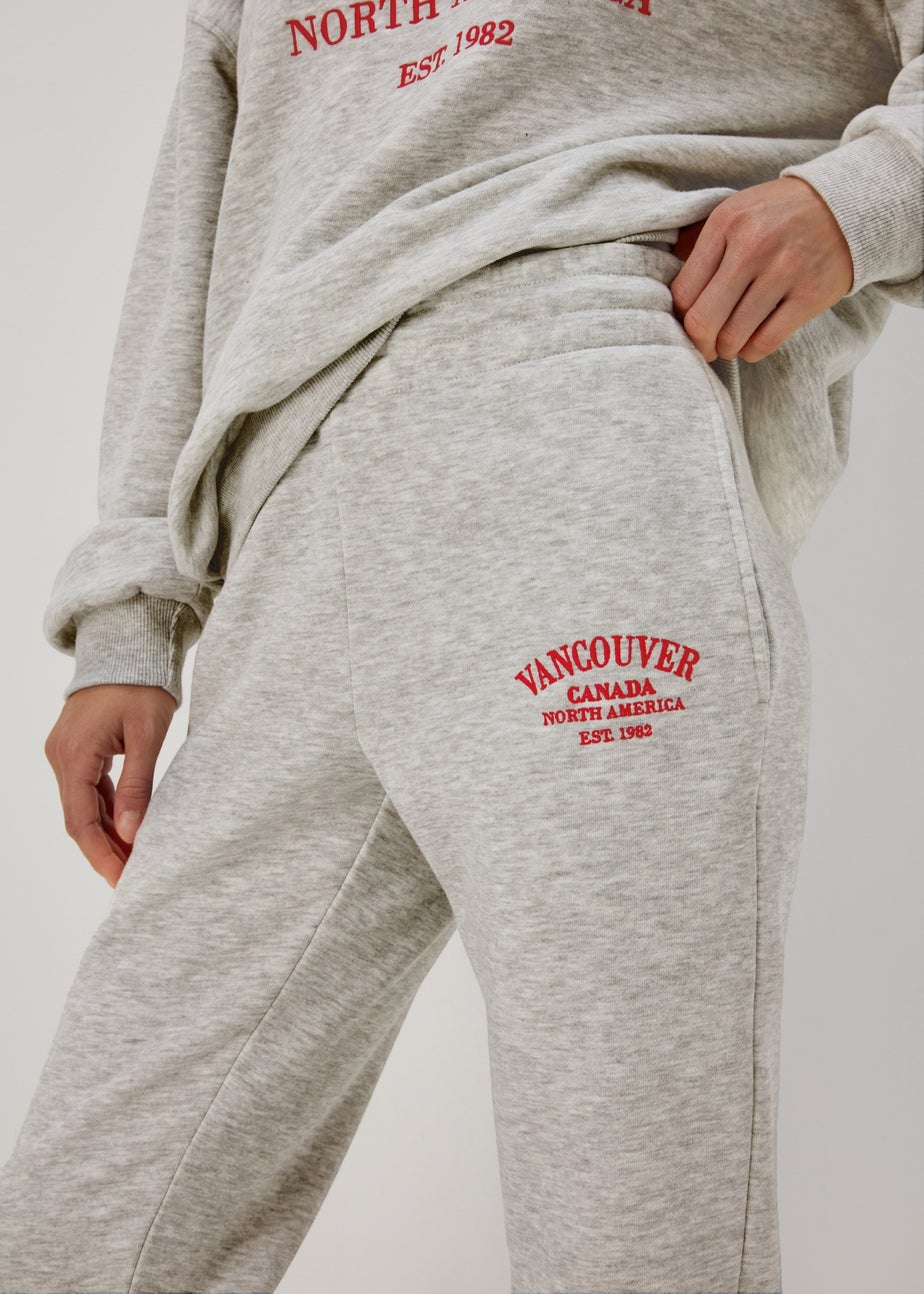 Grey Marl Collegiate Joggers