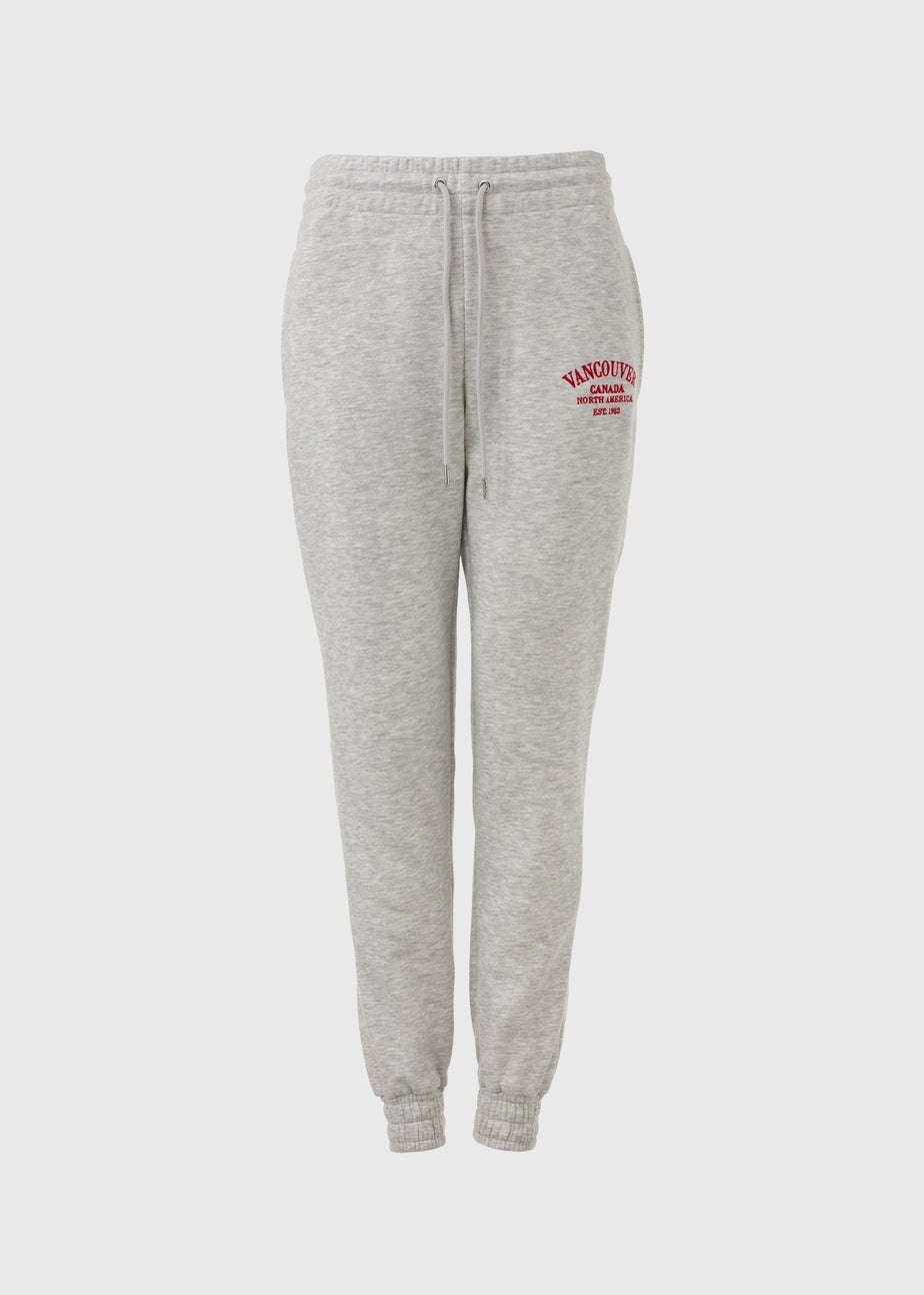 Grey Marl Collegiate Joggers