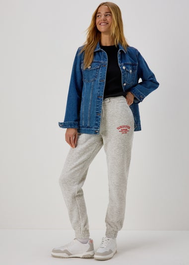 Grey Marl Collegiate Joggers