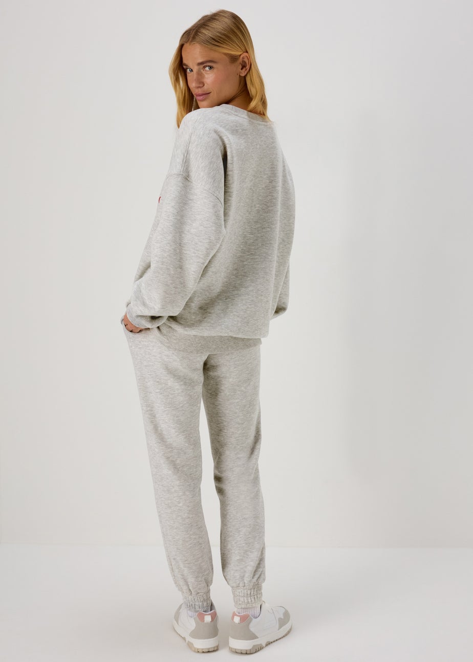 Grey Marl Collegiate Joggers