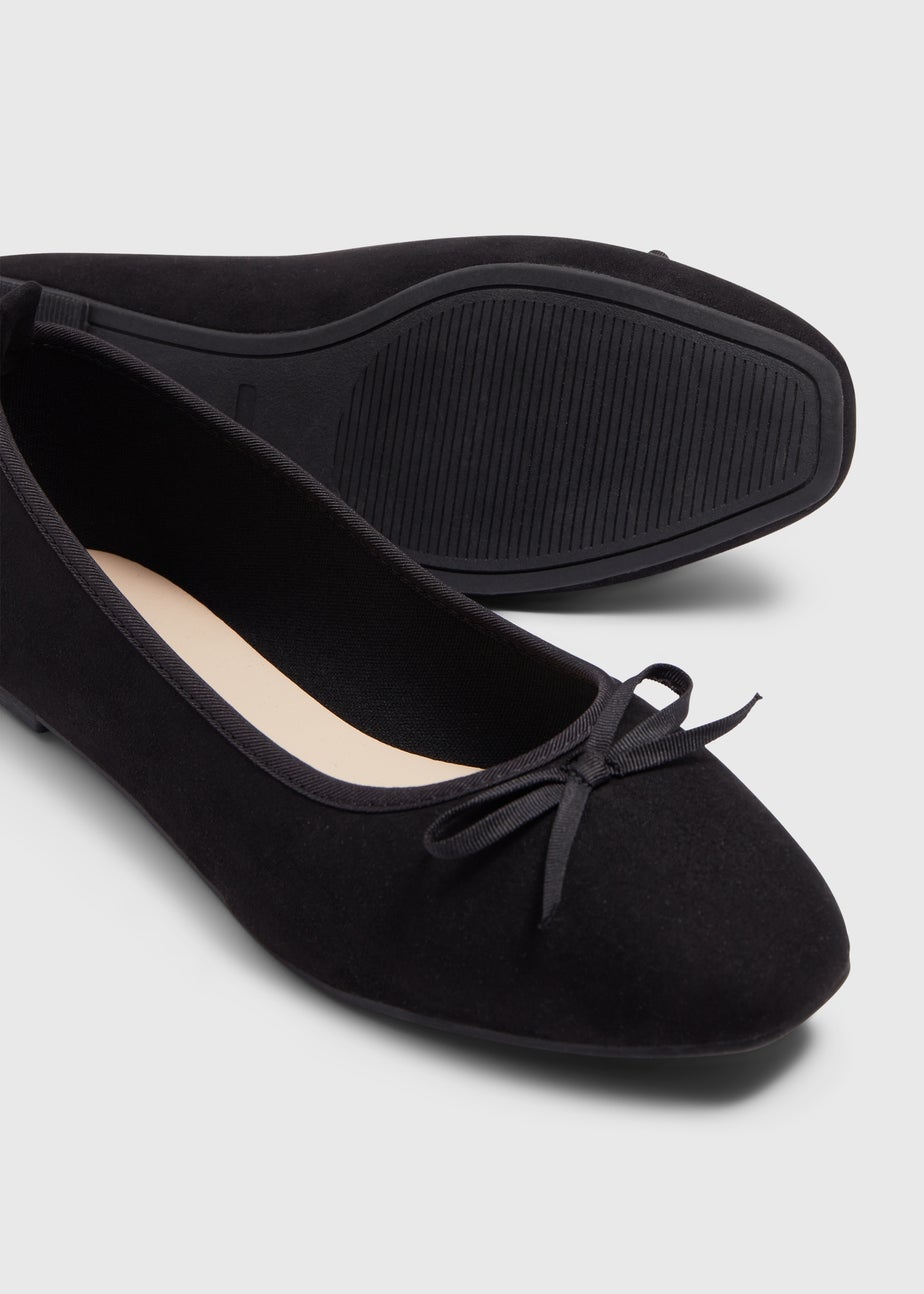 Black Bow Ballet Flats