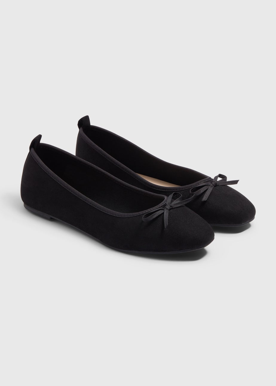 Black Bow Ballet Flats