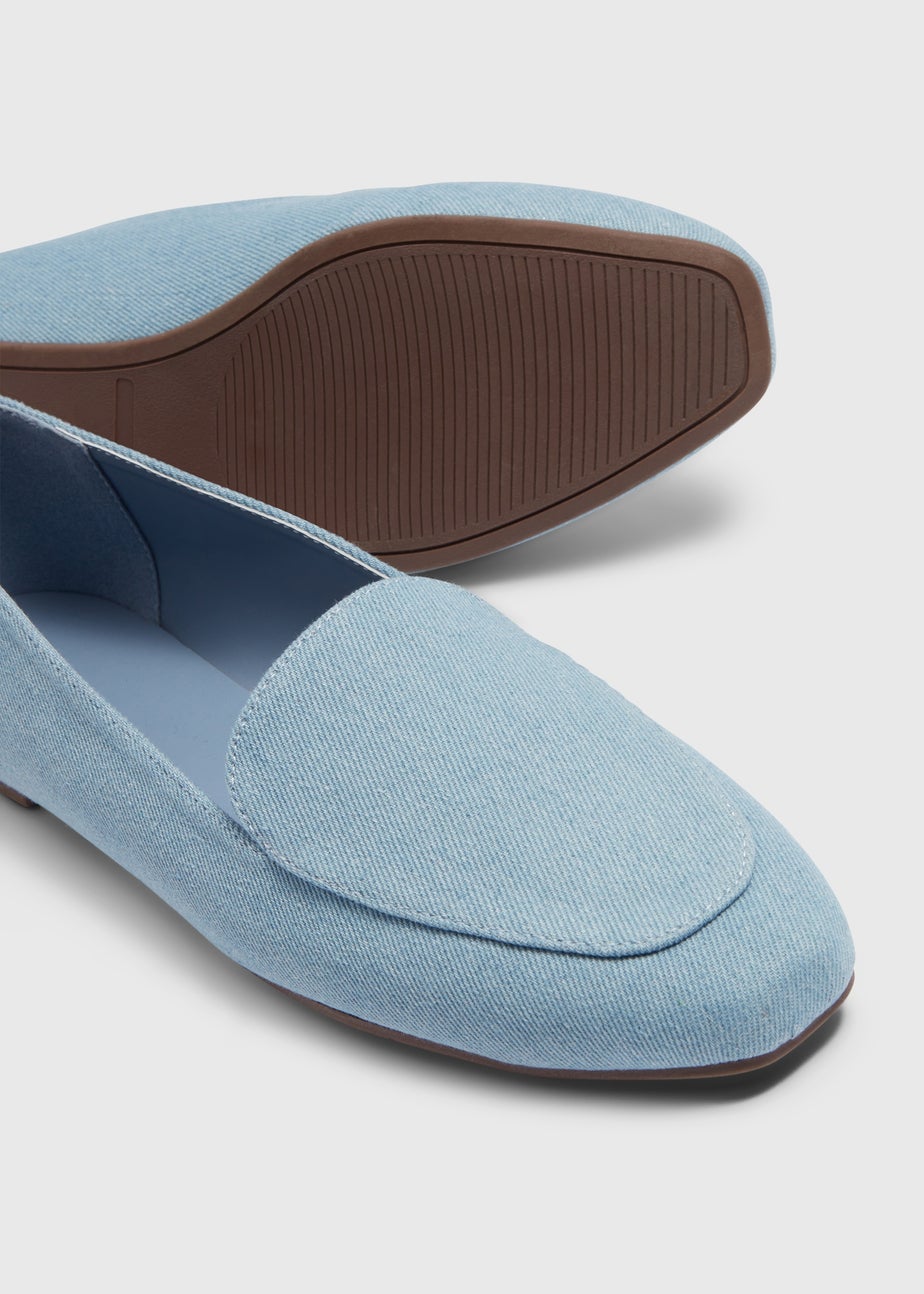 Blue Slip On Flats