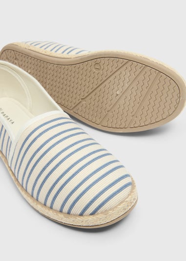 Blue Stripe Basic Ballet Espardilles