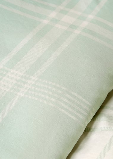 Blue Check Print Duvet Set