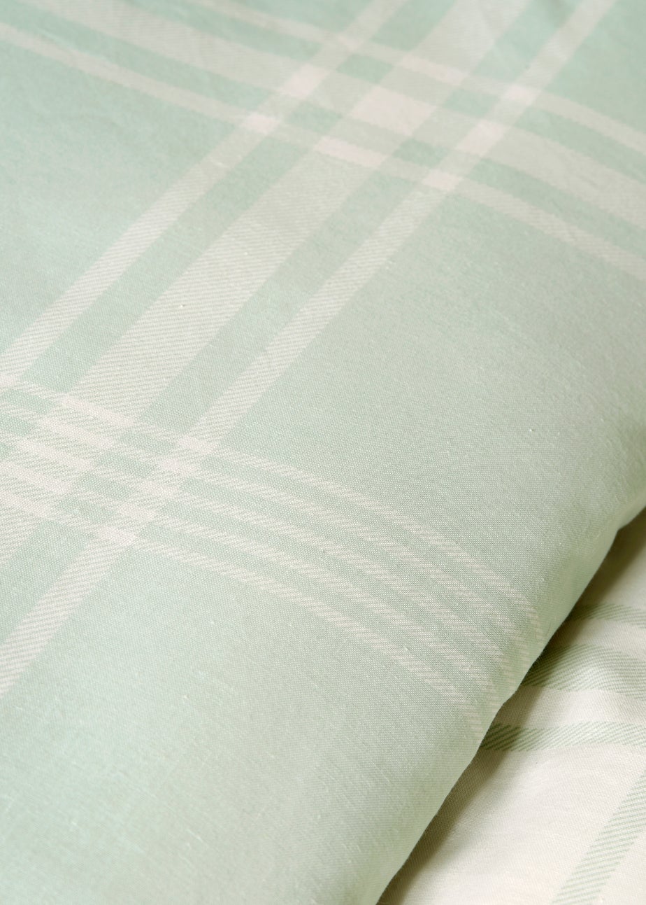 Blue Check Print Duvet Set