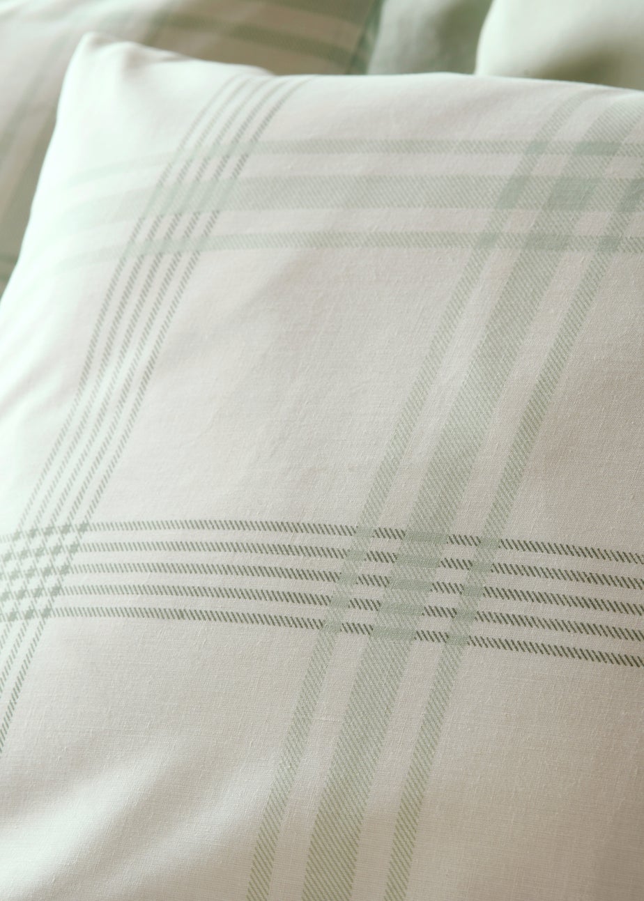 Blue Check Print Duvet Set