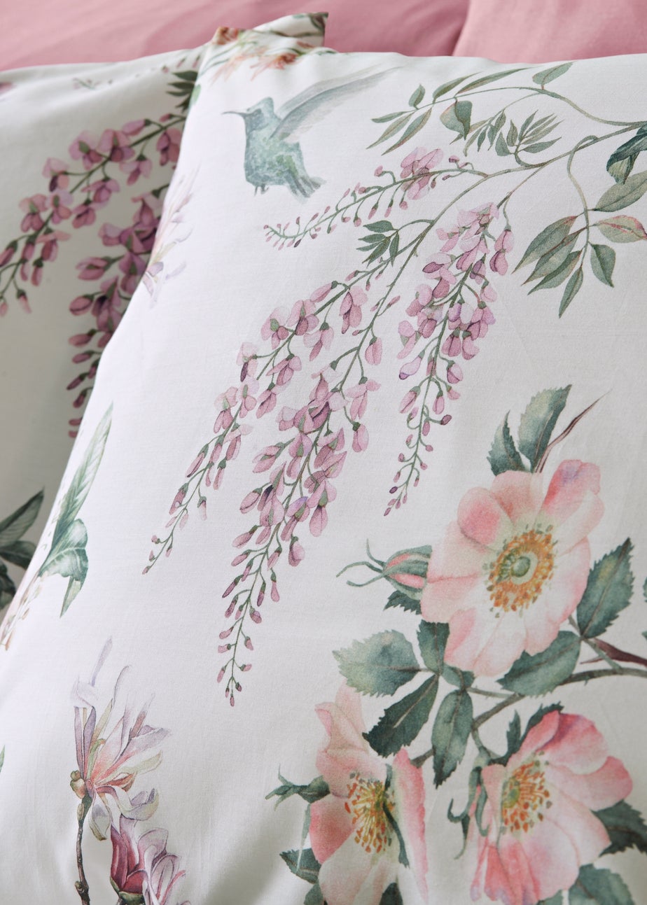 Pink Oriental Floral Duvet Set