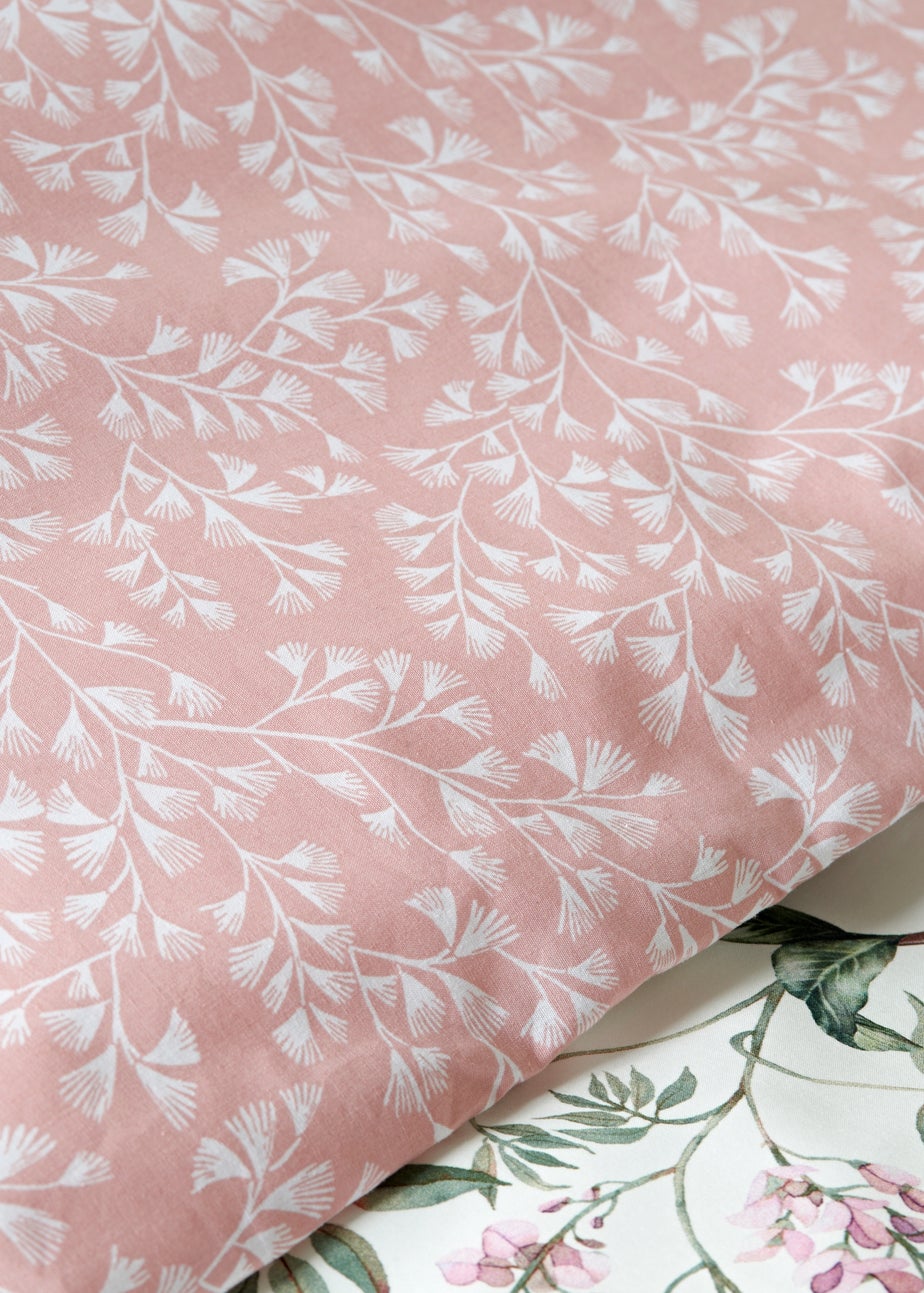 Pink Oriental Floral Duvet Set