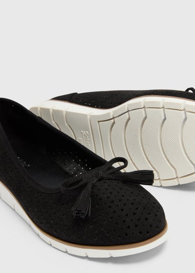 Black Laser Cut Shoes