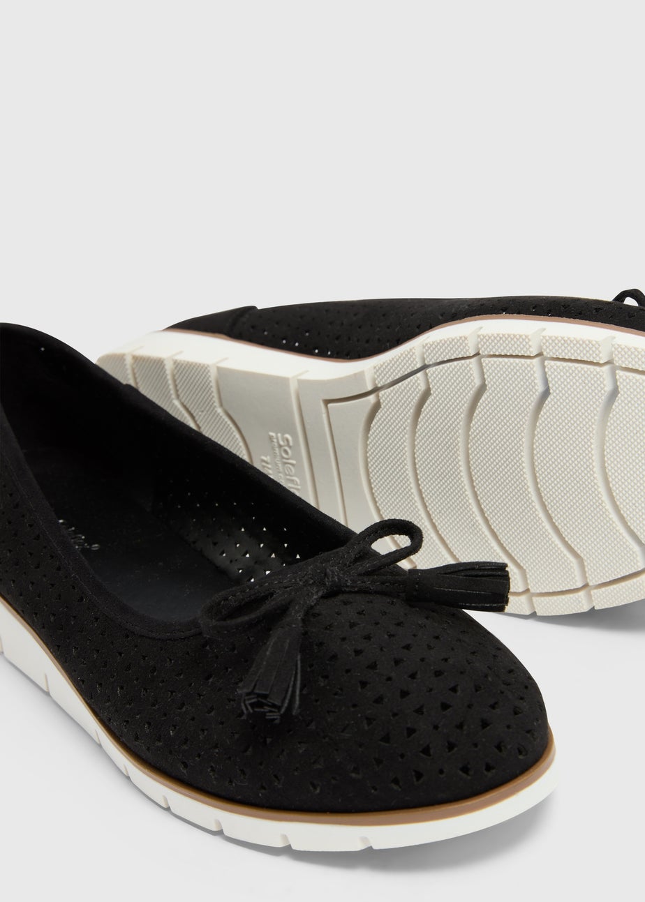 Black Laser Cut Shoes