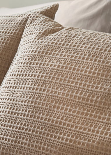 Natural Waffle 100% Cotton Duvet Set