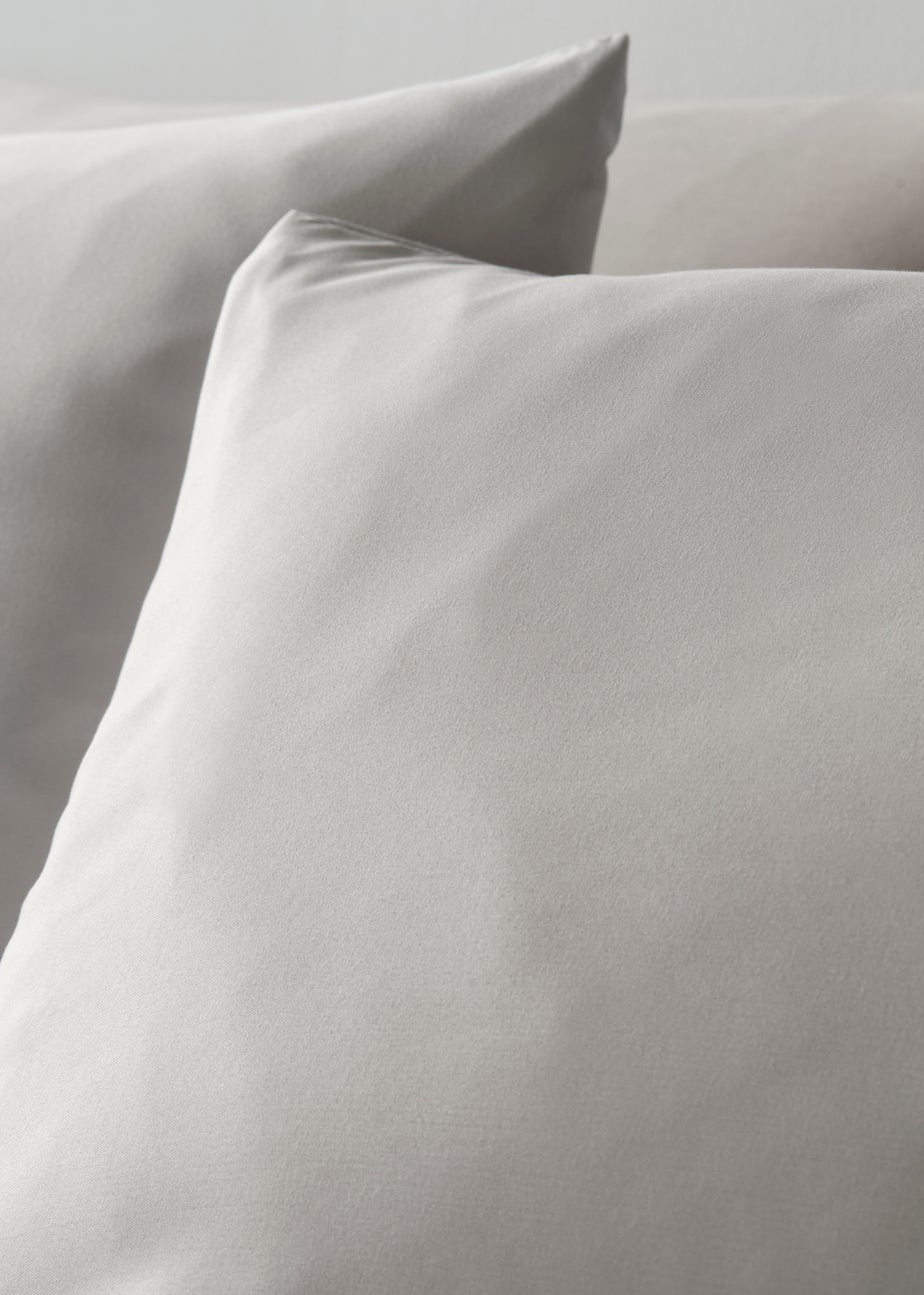 Grey Plain Dyed Duvet Set