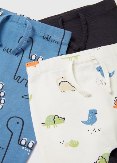 Baby 3 Pack Dino Print Leggings (Newborn-23mths)