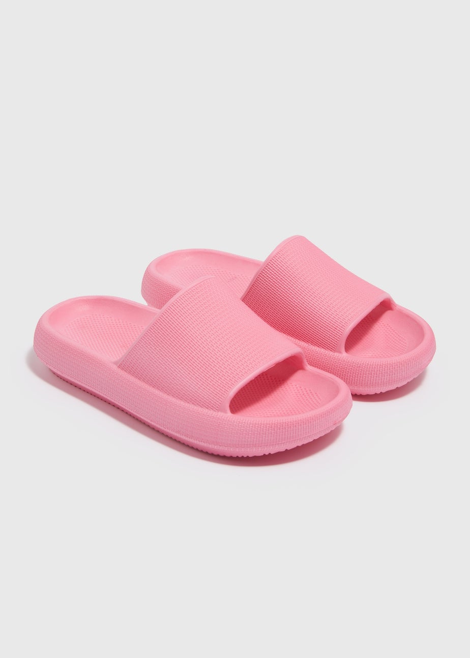 Kids Pink Cloud Sliders (Younger 10-Older 6)