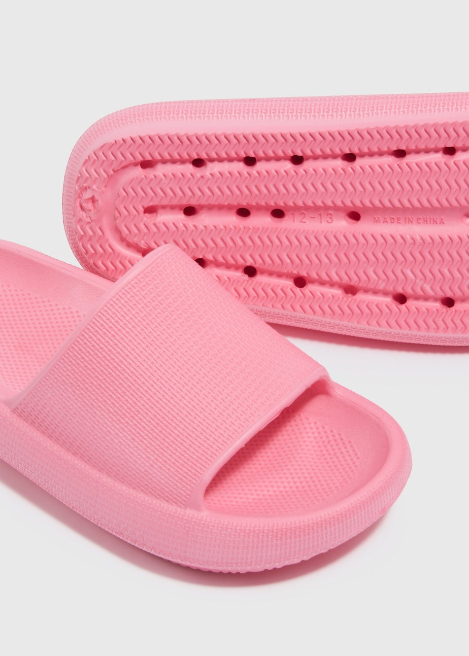 Kids Pink Cloud Sliders (Younger 10-Older 6)