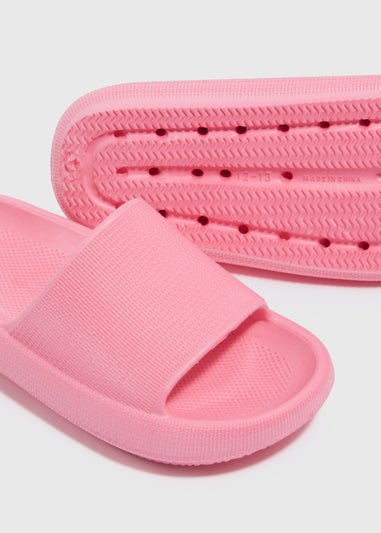 Kids Pink Cloud Sliders (Younger 10-Older 6)