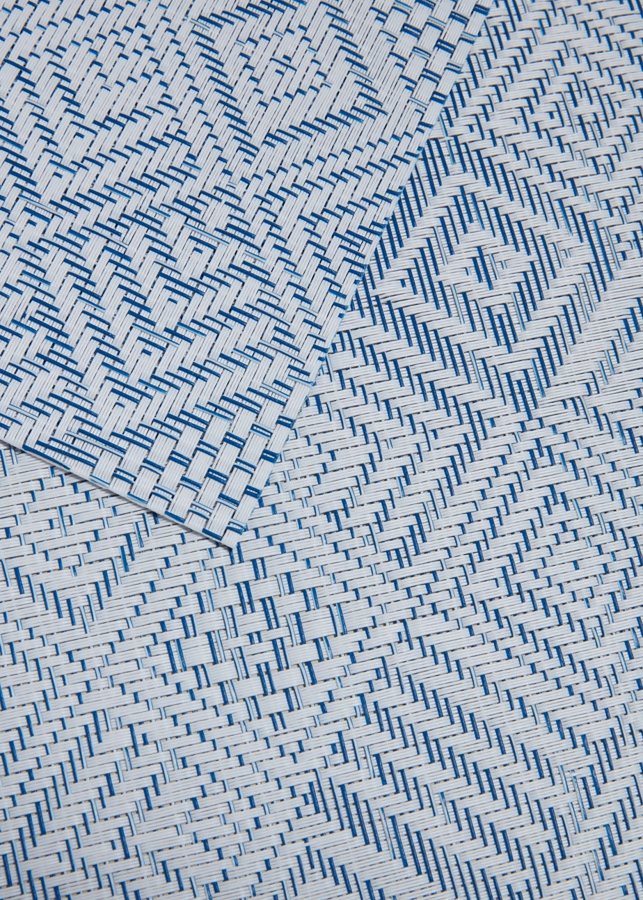 2 Pack Indigo Geo Print PVC Placemats (45cm x 30cm)