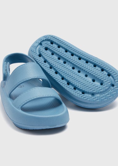 Boys Blue Strap Cloud Sliders (Younger 4-12yrs)