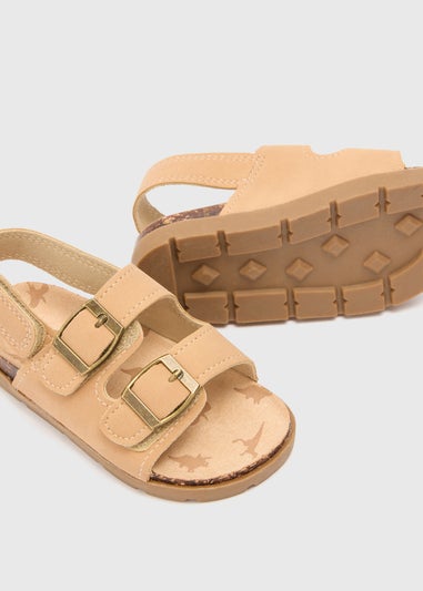 Boys Tan Foot Bed Sandals (Younger 4-12)