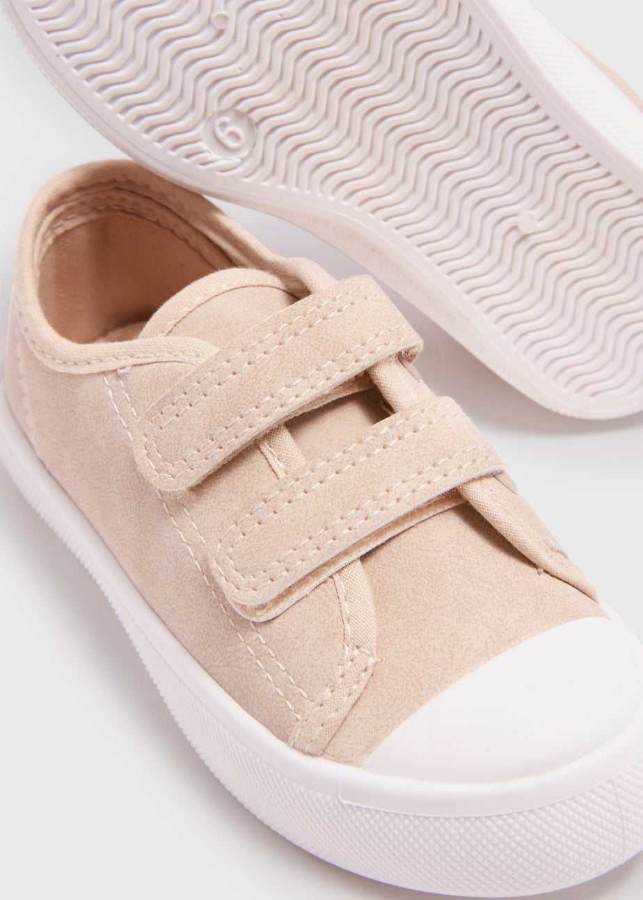 Boys Stone PU Strap Trainers (Younger 4-12)