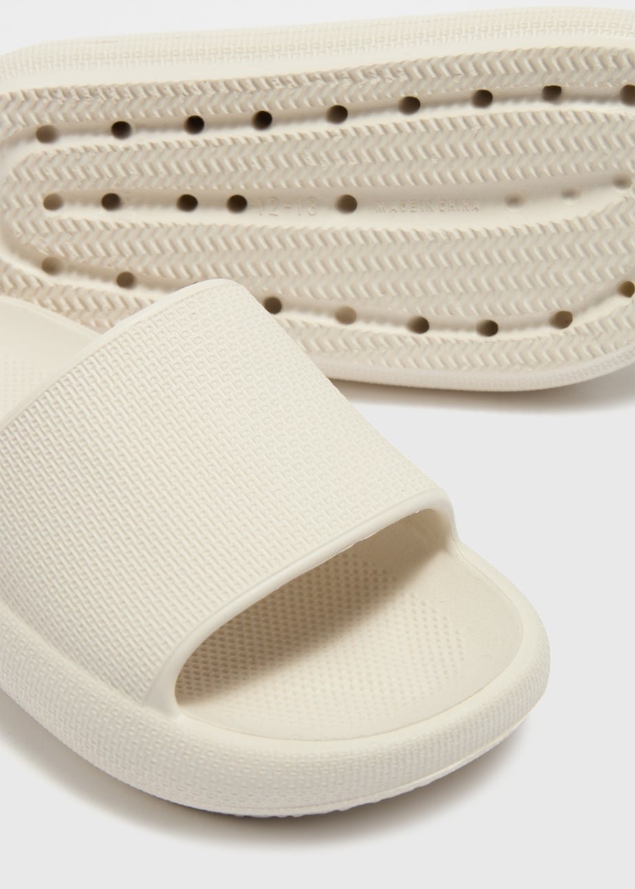 Boys Beige Cloud Sliders (Younger 10/11-5/6 Older)