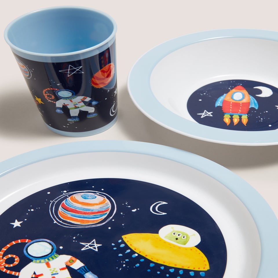 Kids 3 Piece Space Dinner Set