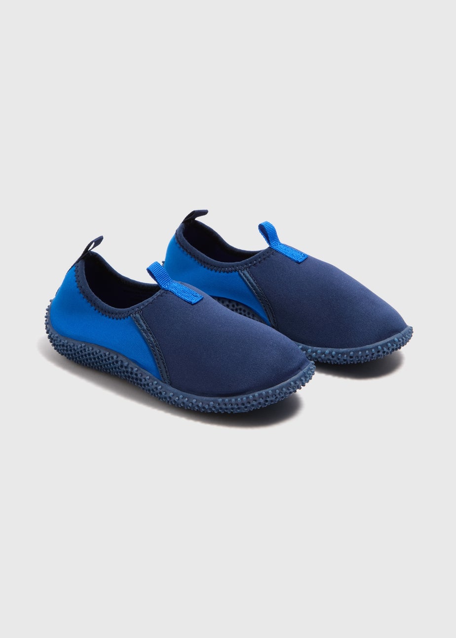 Boys Navy Swim Shoes (Younger 10-Older 5)