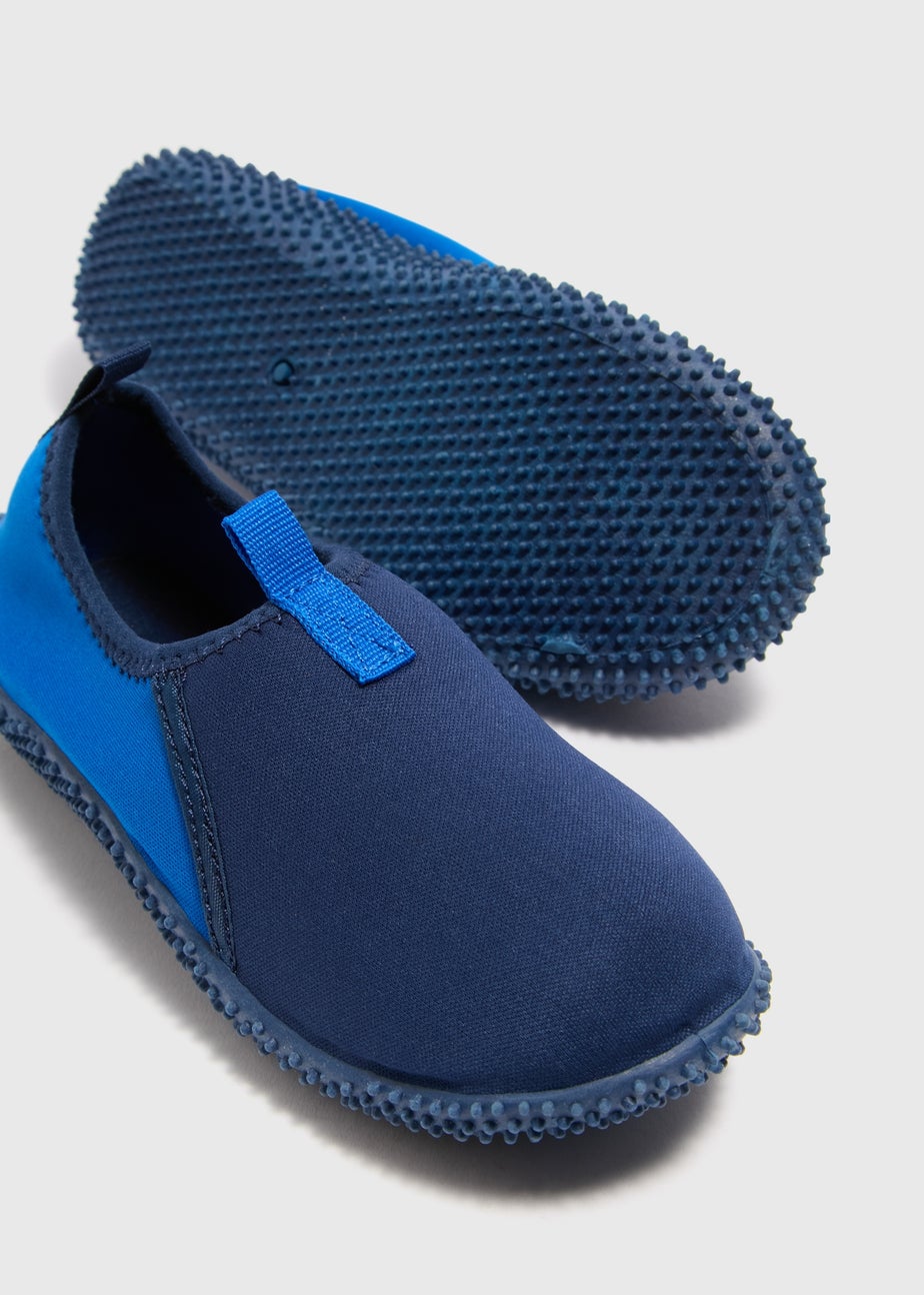 Boys Navy Swim Shoes (Younger 10-Older 5)