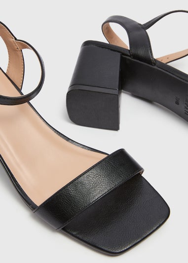 Black Low Block Heels