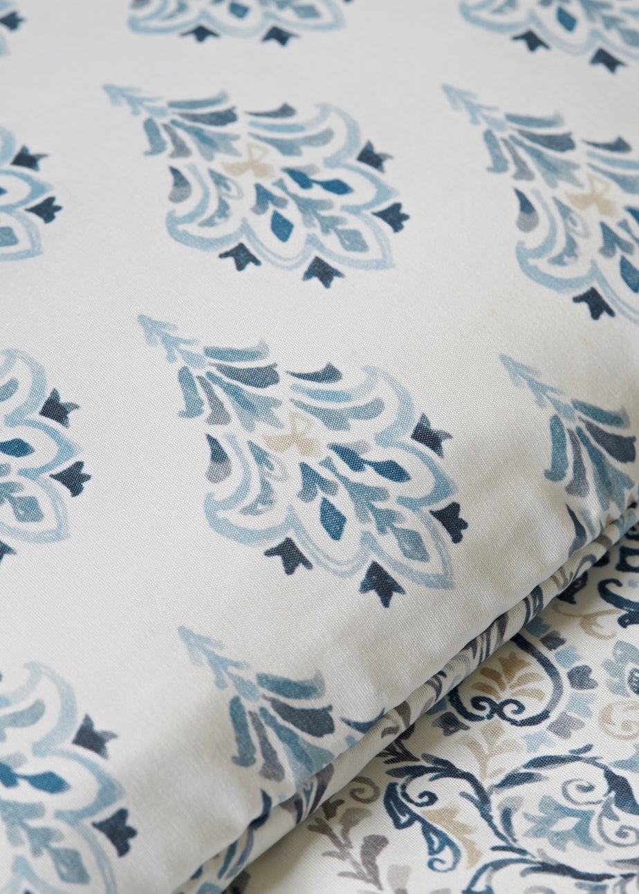Blue Indigo Damask Duvet Set