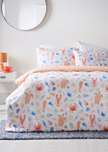 Multicolour Shells Print Duvet Set