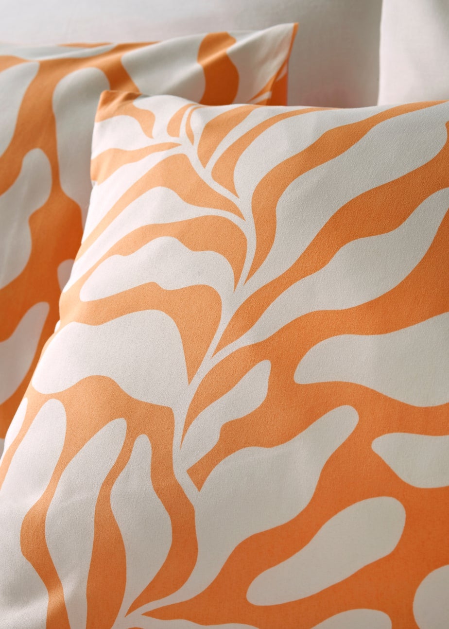 Coral Sorbet Abstract Print Duvet Set