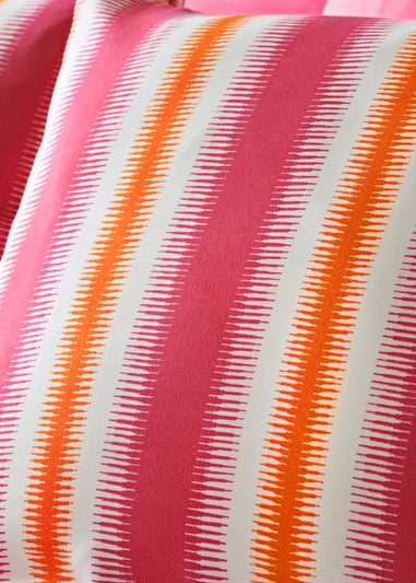Pink Global Stripe Duvet Set