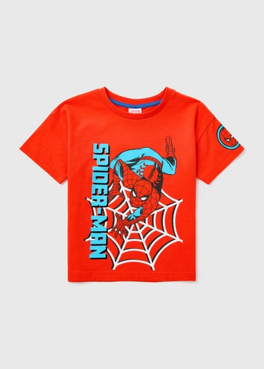 Marvel Boys Red Spiderman T-Shirt (1-8yrs)