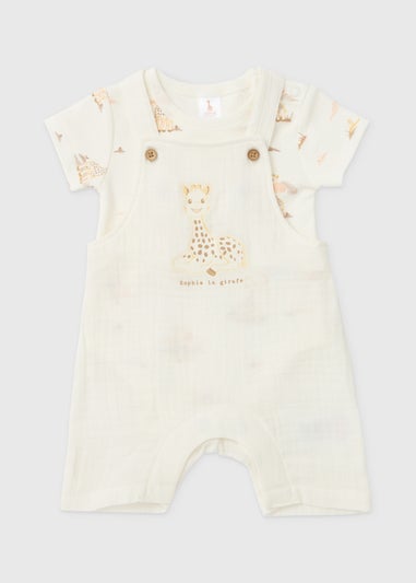 Sophie la Girafe Baby Oatmeal Bodysuit & Dungaree Set (Newborn-23mths)