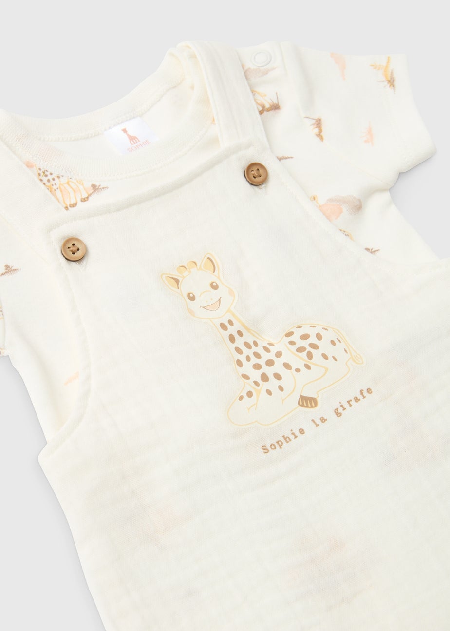 Sophie la Girafe Baby Oatmeal Bodysuit & Dungaree Set (Newborn-23mths)