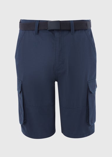 Lincoln Blue Belted Cargo Shorts