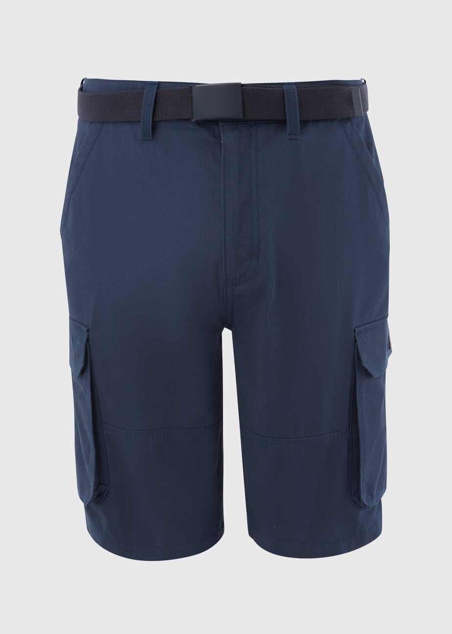 Lincoln Blue Belted Cargo Shorts