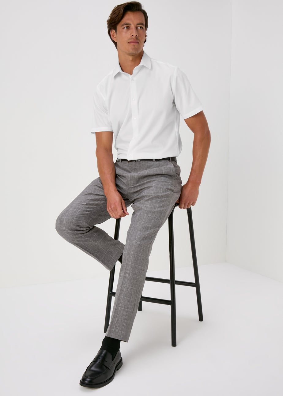 Taylor & Wright White Textured Short Sleeve Shirt