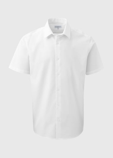 Taylor & Wright White Textured Short Sleeve Shirt