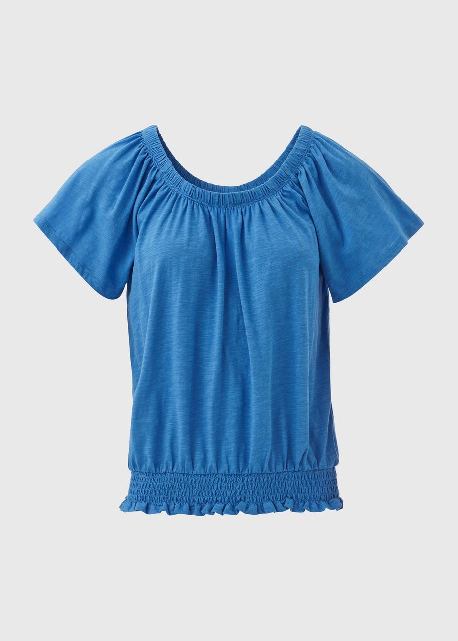 Blue Plain Gypsy Top