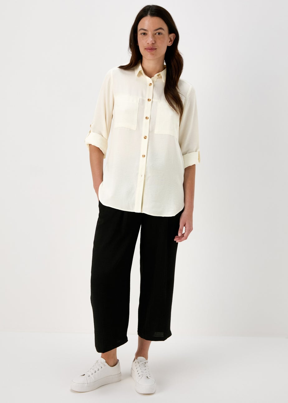 Cream Utility Airflow Long Sleeve Shirt