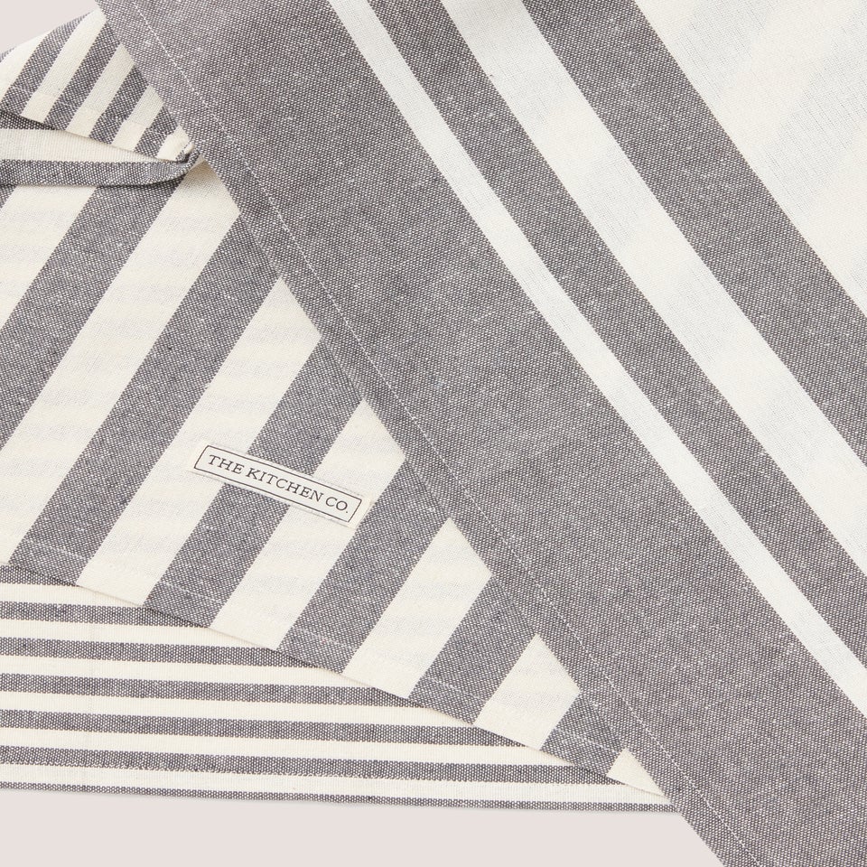Kitchen Co 3 Pack Grey Textile Tea Towels