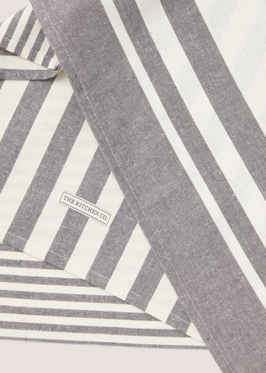 Kitchen Co 3 Pack Grey Textile Tea Towels