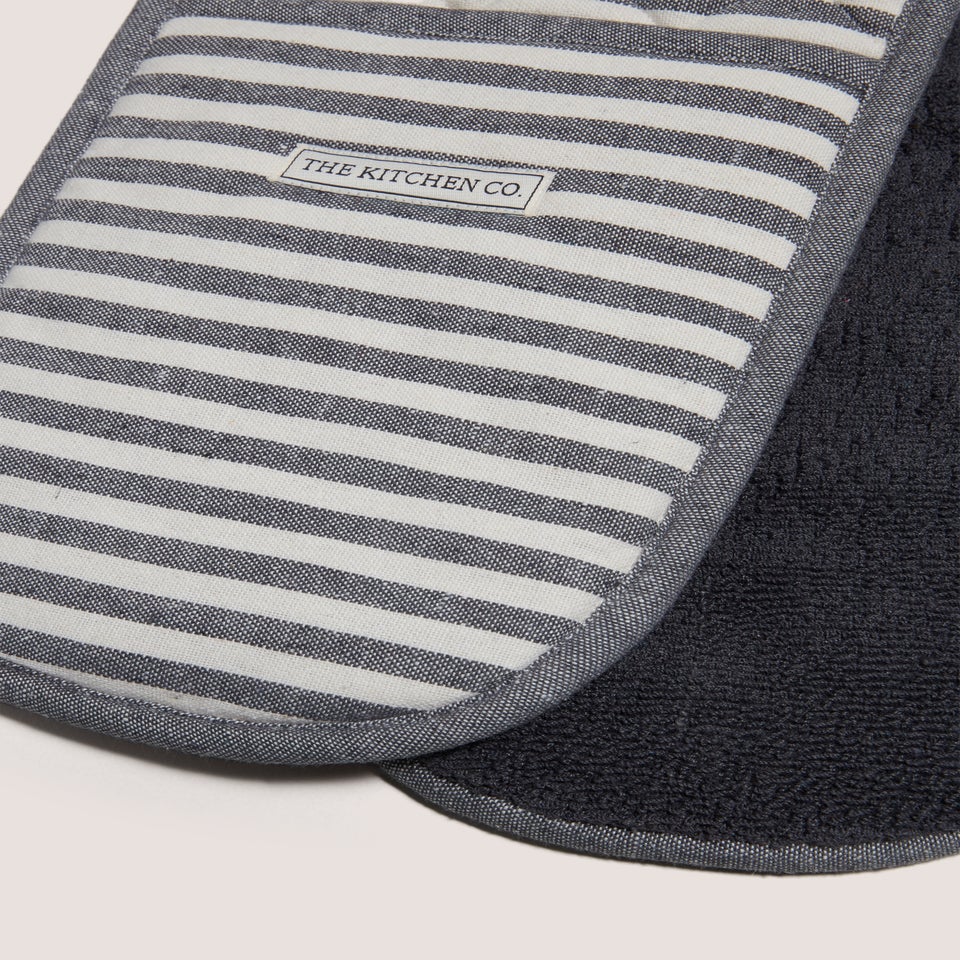 Grey Kitchen Co Stripy Oven Gloves