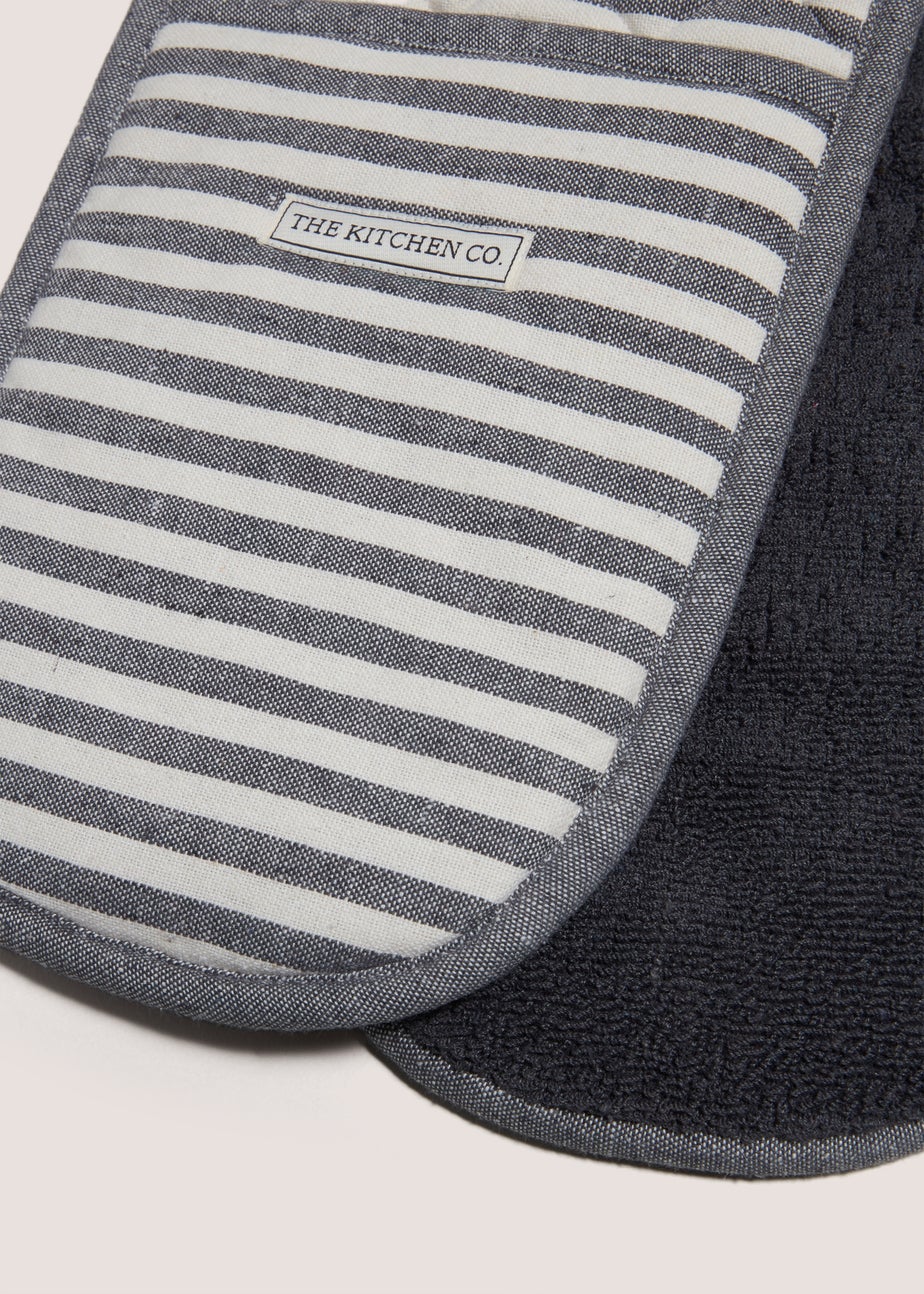 Grey Kitchen Co Stripy Oven Gloves