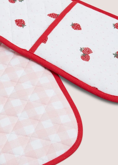 Strawberry Oven Gloves (19cm x 90cm)