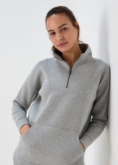 Souluxe Grey Half Zip Top