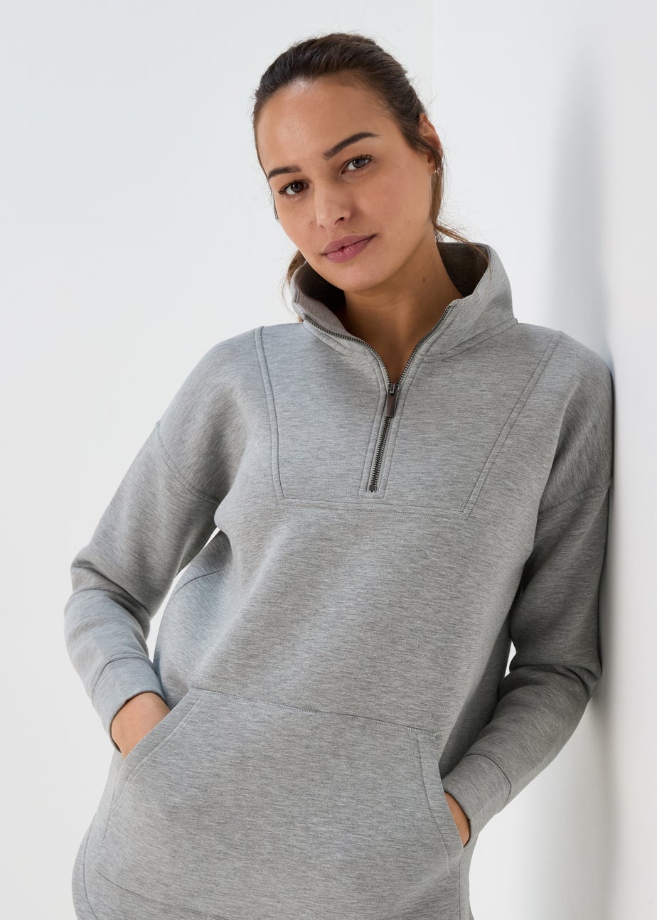 Souluxe Grey Half Zip Top